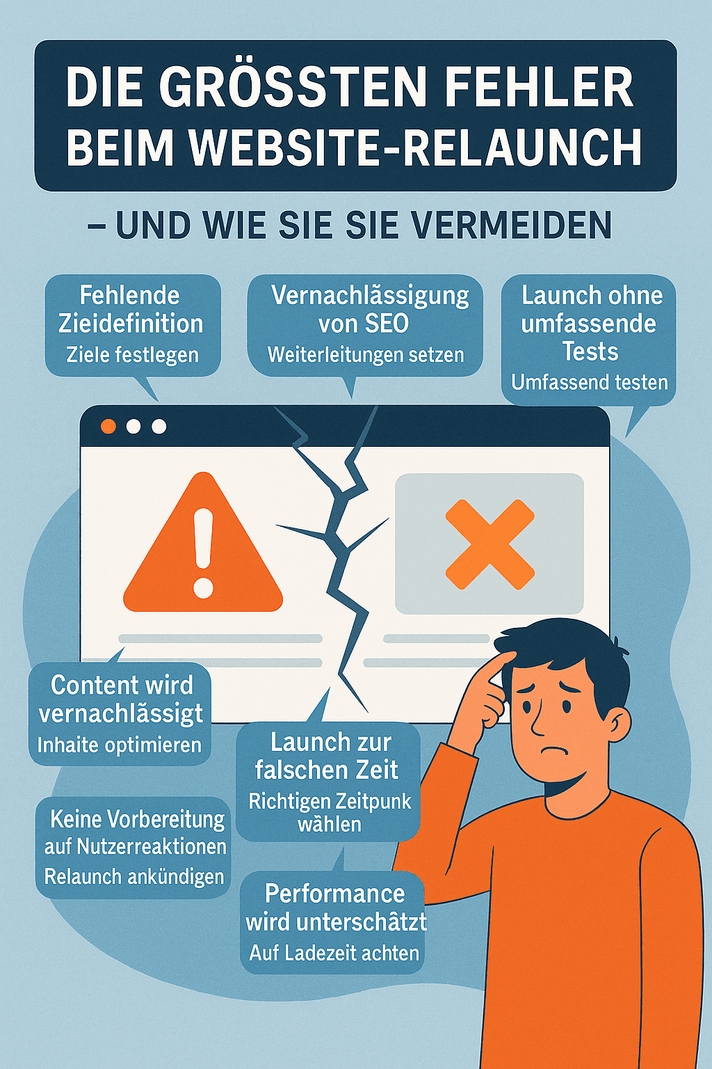 Die größten Fehler beim Website-Relaunch – und wie Sie sie vermeiden