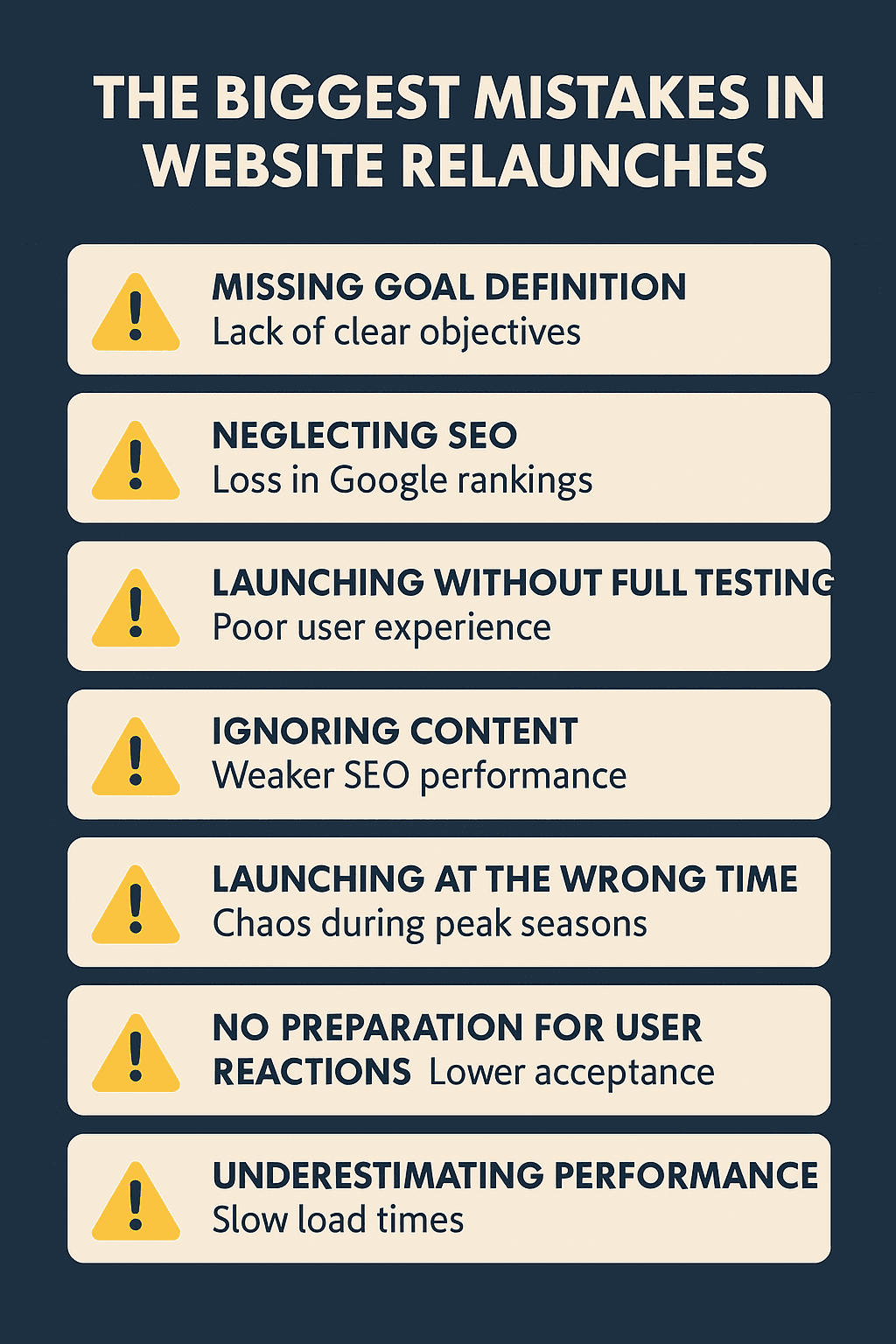 The Biggest Mistakes in Website Relaunches – and How to Avoid Them